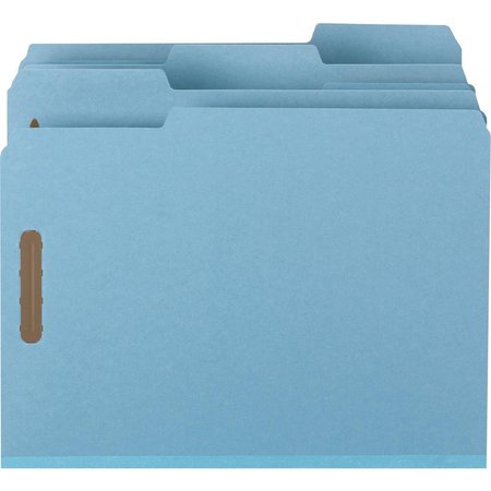 MADE-TO-STICK 100 Percent Recycled Pressboard Fastener Folders - Letter, Blue - 125 Sheet Capacity MA2656473